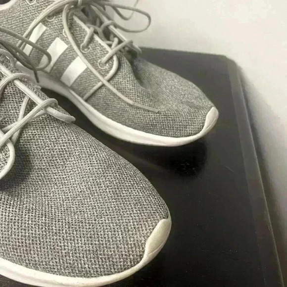 adidas Gray White QT Racer Cloudfoam Running Shoe W10 - Picture 3 of 9